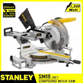 Chính hãng - máy cưa đa góc trượt 1800w stanley sm18 đĩa cắt 255mm