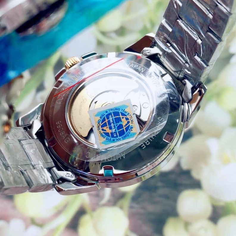Đồng hồ nam OLYM PIANUS 9908-88AGSK-T cơ auto full hộp sổ thẻ chính hãng, kính sapphire chống xước chống nước 50M