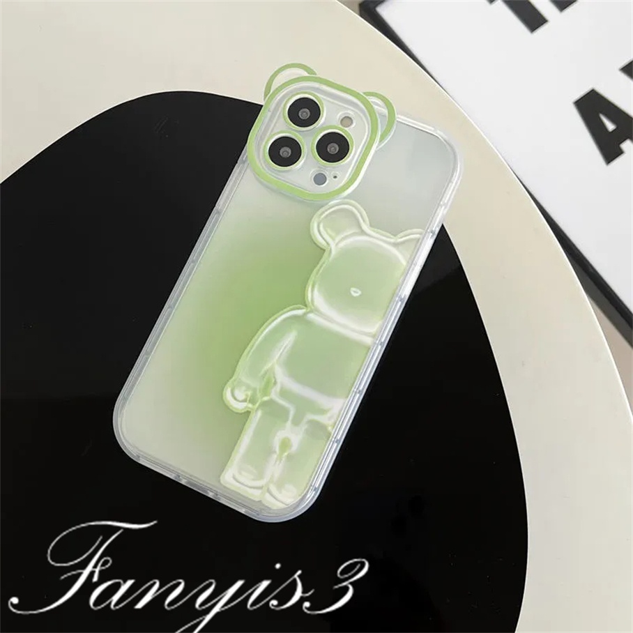 Ốp Điện Thoại Dẻo Trong Suốt Họa Tiết Tai Gấu Độc Đáo Cho iPhone 14 13 12 11 Pro Max 14 13 12 11