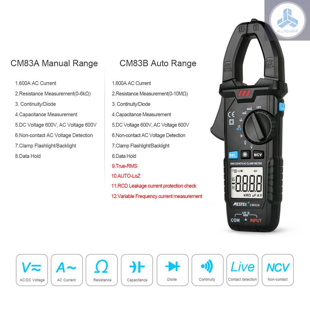 Vạn năng kế kỹ thuật số Mestek 600a Ac/Dc