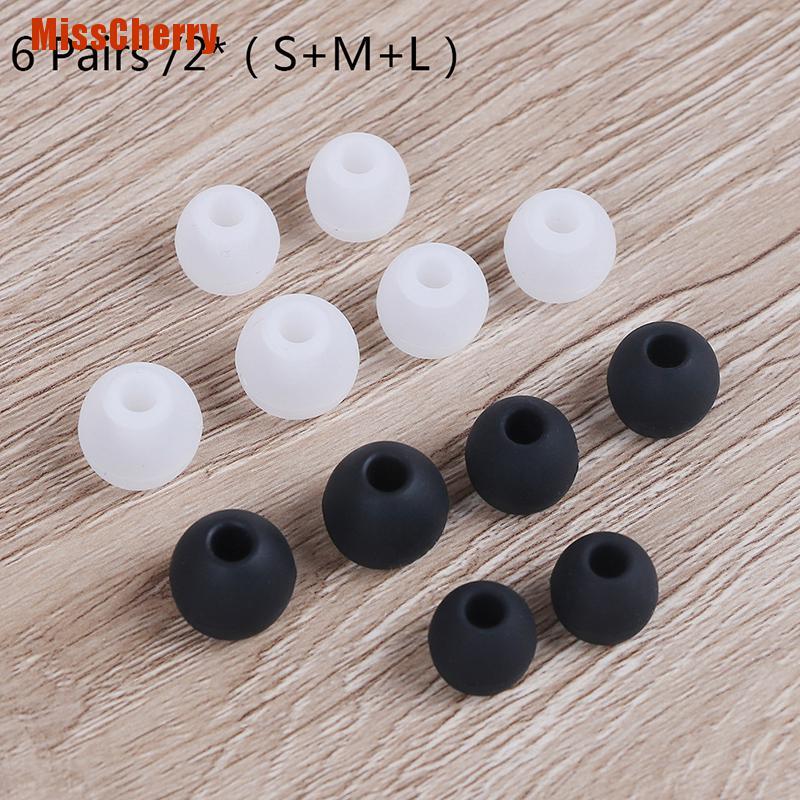 Set 6 cặp miếng đệm tai nghe nhét tai silicon size S + M + L)