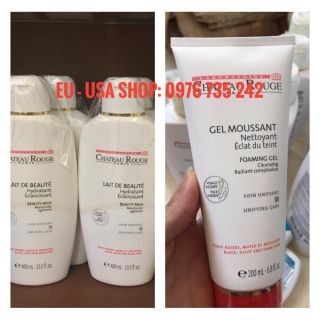 Cặp sữa tắm và dưỡng trắng da Chateau Rouge Pháp