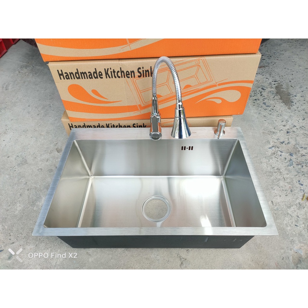 Chậu rửa chén bát inox 304 chậu đúc KT 6845