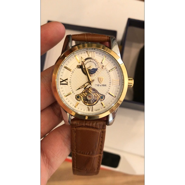 Đồng Hồ Cơ Nam Lộ Máy Chính Hãng Tevise Dây Da Cao Cấp automatic ship nhanh toàn quốc | BigBuy360 - bigbuy360.vn