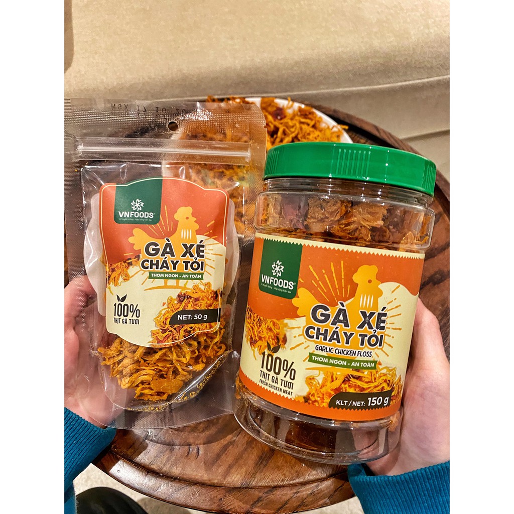 Gà xé cháy tỏi VN-FOODS - dạng hũ | BigBuy360 - bigbuy360.vn