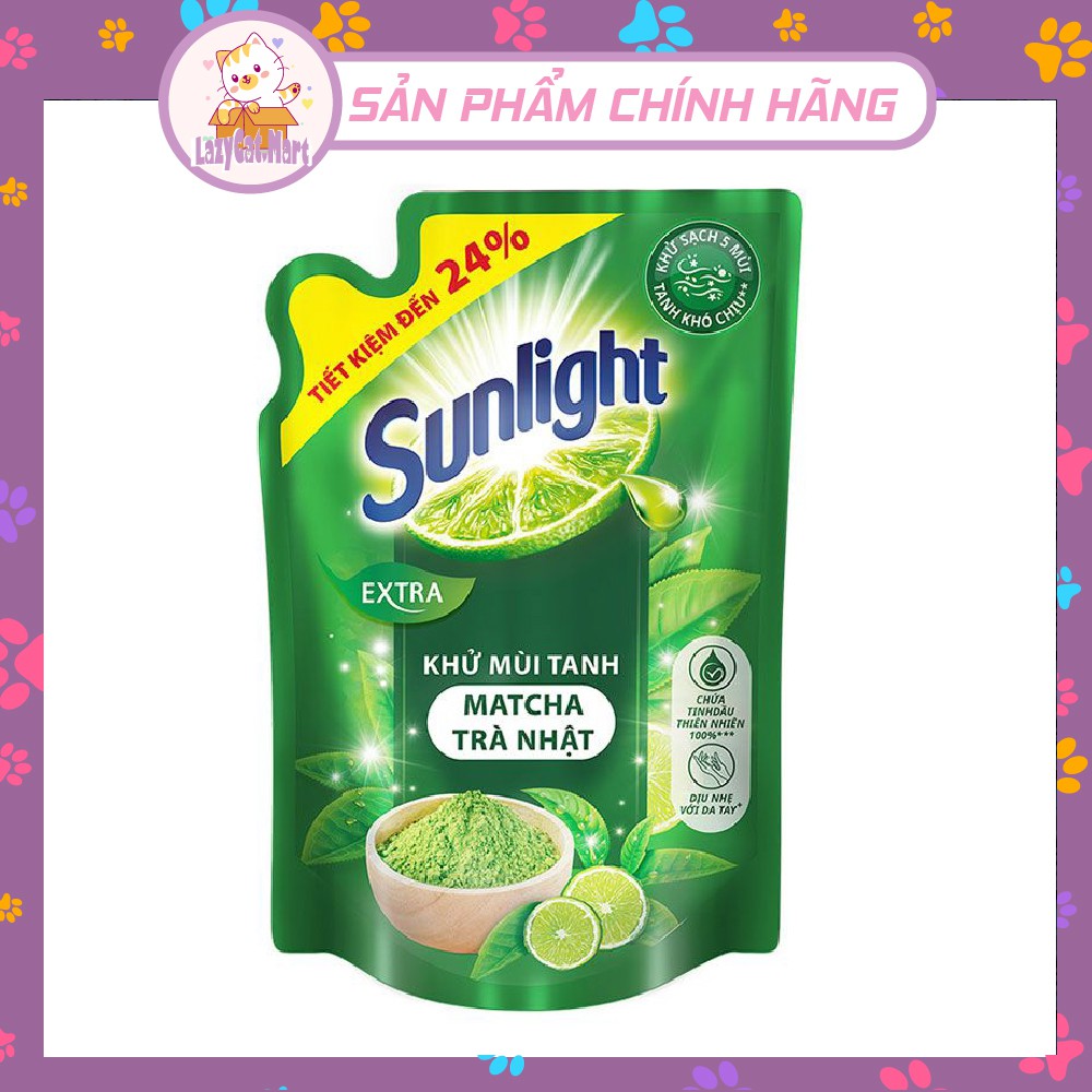 Nước Rửa Chén Sunlight Trà Xanh Túi 2,1kg