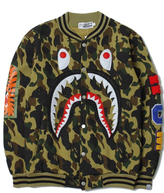 Áo khoác Bomber Jacket Bape Shark