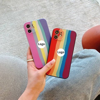 Ốp điện thoại silicon màu cầu vồng chống rơi cho IPHONE 11 12 13 PRO MAX MINI 6 7 8 PLUS X XS MAX XR