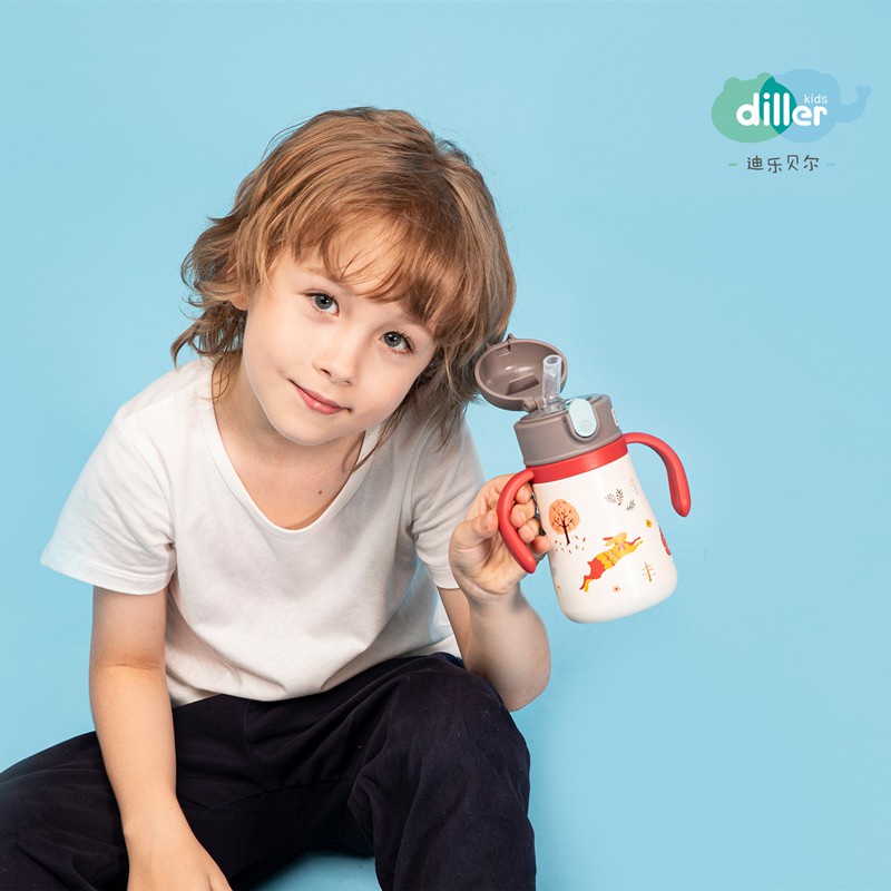 Bình nước DILLER MLH8958 giữ nhiệt bằng thép không gỉ 316 dung tích 350ml đáng yêu
