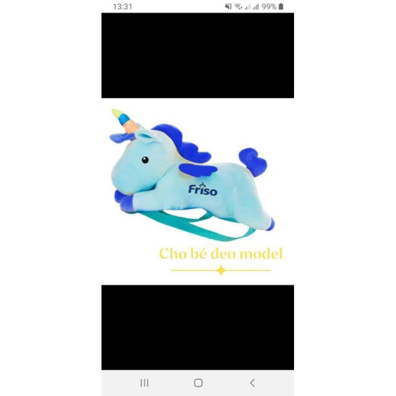 BA LÔ GẤU BÔNG UNICORN QUÀ TẶNG TỪ FRISO