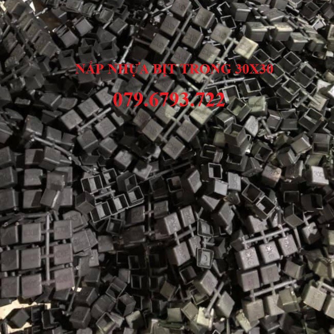 Bộ 10 cái nắp chụp nhựa vuông 30x30_bịt trong chân bàn ghế, nút chân chống xước, bịt trong chân ống sắt, nút nhựa