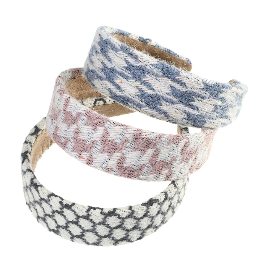 Cài tóc làm bằng len họa tiết caro phong cách thời trang Hàn dành cho phái đẹp