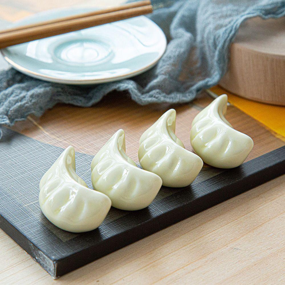 Giá Đỡ Đũa / Muỗng / Nĩa Bằng Sứ Hình Bánh Bao Phong Cách Nhật Bản Tiện Dụng Cho Nhà