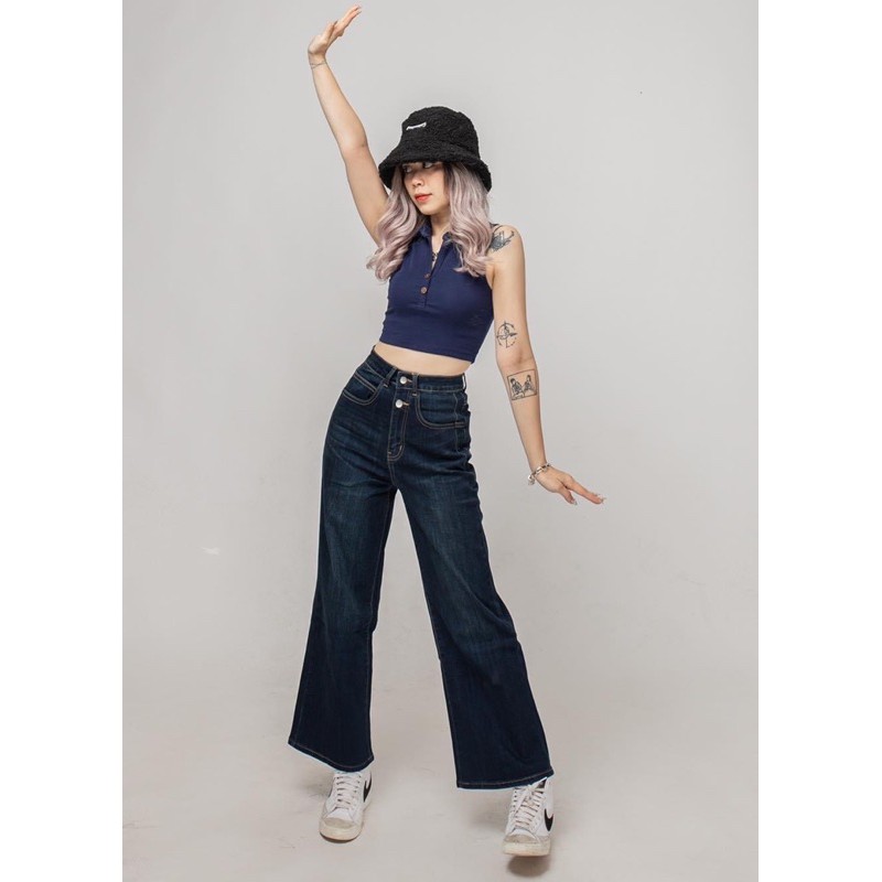 Quần culottes ngố 2 nút siêu xinh