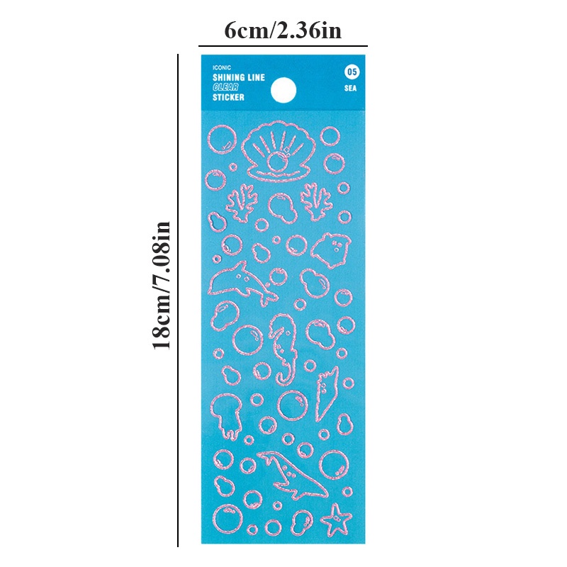 Sticker Dán Tường Bằng pvc Ánh Laze Họa Tiết Hoạt Hình 6*18cm