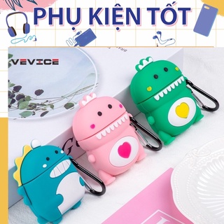 Vỏ Ốp Case Airpod Pro Khủng Long 3 màu Có Móc Đeo