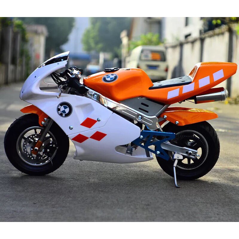 Xe moto mini, động cơ 2 thì chạy xăng pha nhớt 50cc/Ahìu shop