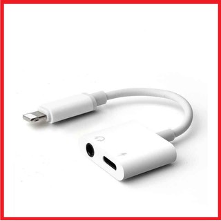 [Bán chạy] Cáp chuyển đổi tai nghe chân Lightning to 3.5 mm, Jack chuyển đổi 2 cổng tai nghe , cắm sạc IP, 2in1