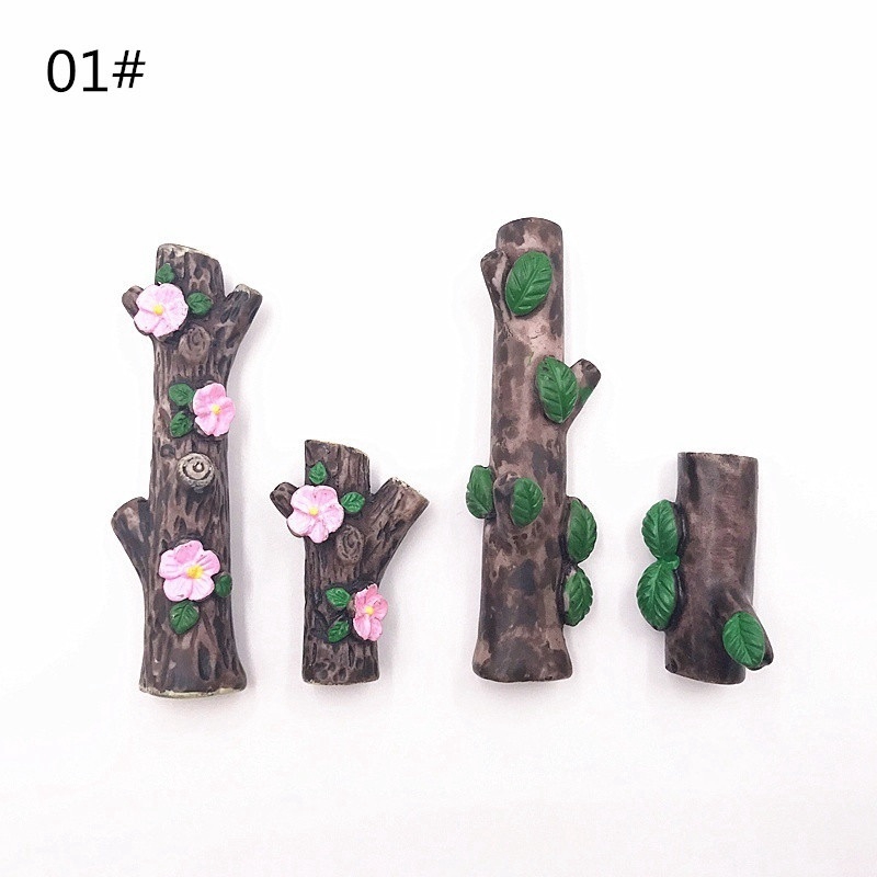 Set 4 Mô Hình Gốc Cây Trang Trí Sân Vườn