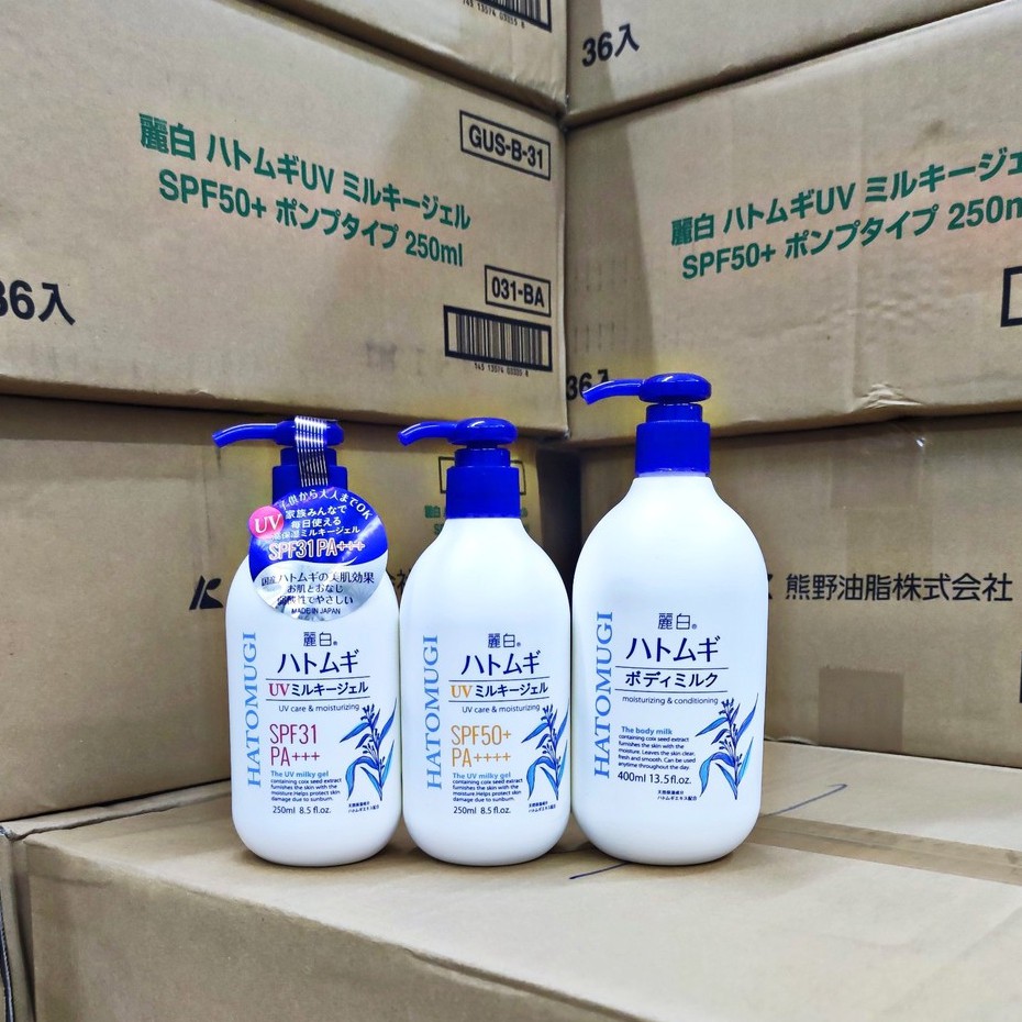 Sữa Dưỡng Thể Làm Trắng, Chống Nắng Hatomugi Nhật Bản