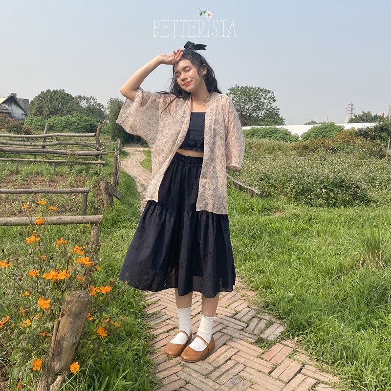 Kimono Nền Hồng Hoa Chùm | BigBuy360 - bigbuy360.vn