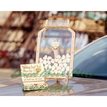 Bình Thả Tim Ký Tên Trong Suốt Hiện Đại Bắt Trend Đám Cưới | Lọ mật ong |Thao Wedding Guestbook