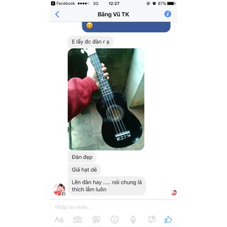 [Hàng xịn] Đàn Ukulele BWS Soprano Đen Full Gỗ mới 100%