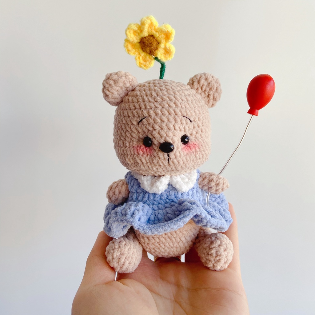 🐻 Chart Tiếng Việt chú Gấu ngồi siêu đáng yêu 🐻 - Yêu Handmade