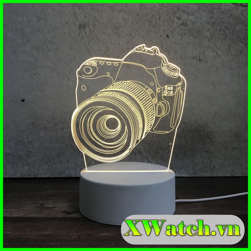 Đèn Ngủ 3D Tấm Mika nhiều hình thay thế (Không kèm đế đèn)