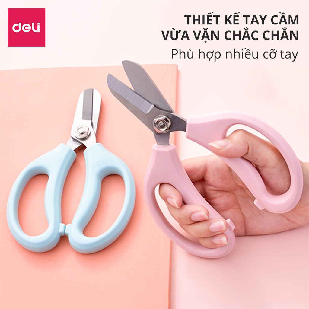 Kéo cắt hoa tỉa cành làm vườn chuyên dụng cao cấp Deli - Thiết kế ngăn chấn thương Lưỡi kéo cỡ lớn bền, không gỉ - 77751