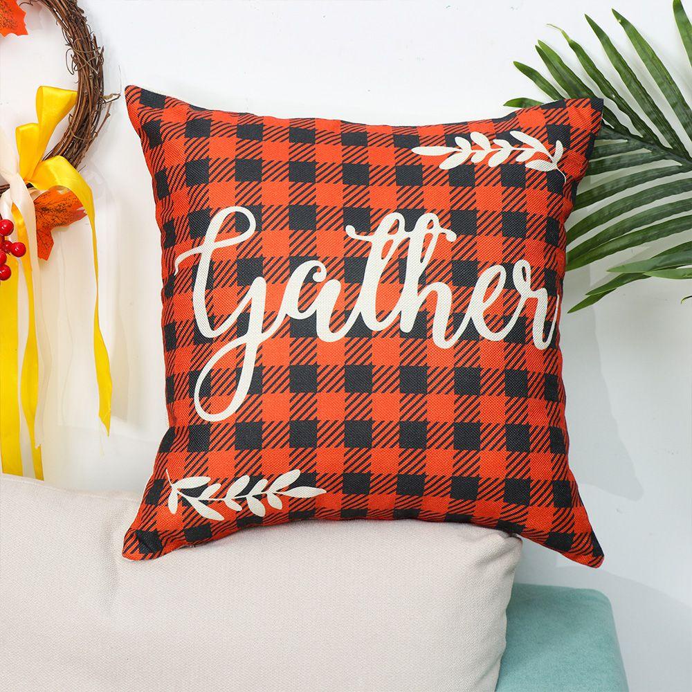 LONTIME Áo Gối Kích Thước 18x18 Inch Với Họa Tiết Hình Bí Ngô Và Chữ Happy Harvest