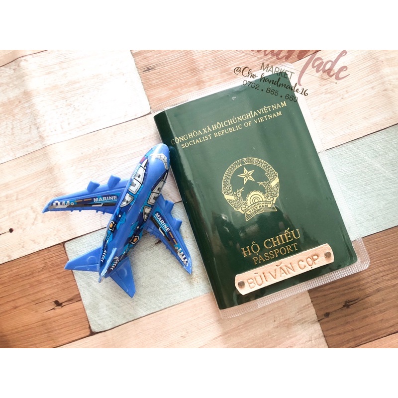 Vỏ hộ chiếu trong suốt FREE KHẮC TÊN -bao hộ chiếu - bọc hộ chiếu - passport cover