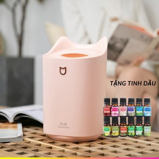 [ Chính Hãng Kèm Ảnh Thật ] Máy Tạo Ẩm Lọc Không Khí, Khuếch Tán Tinh Dầu HUMIDIFIER,3lit Bảo Hành 6 Tháng Cổng Cắm USB