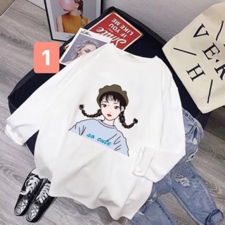 Áo thun dài tay Ulzzang áo phông dài tay thu đông phiên bản hàn quốc
