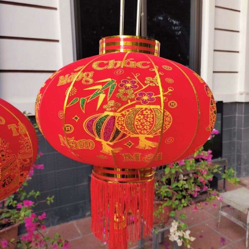 Đèn lồng, cầu tết, Đèn tết trang trí 60cm - 80cm-100cm hàng loại một