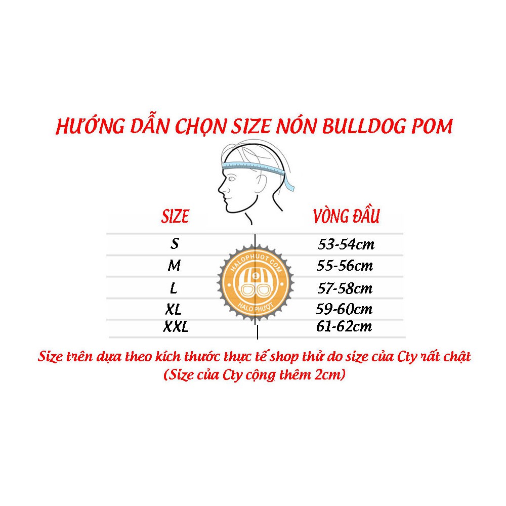 Bộ lót mũ bảo hiểm Bulldog POM gồm 1 lót + 2 ốp tai