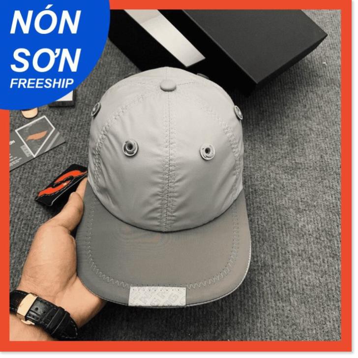 MẪU MỚI 2021 -  NÓN SƠN CHÍNH HÃNG -  Mũ nón sơn cao cấp full tem logo 7 màu [Top Sale 55%] Nón Sơn Màu Xám SX 👒 !