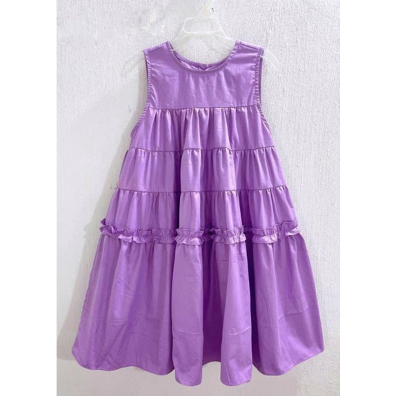 Váy tím tiểu thư bé gái 90-140
