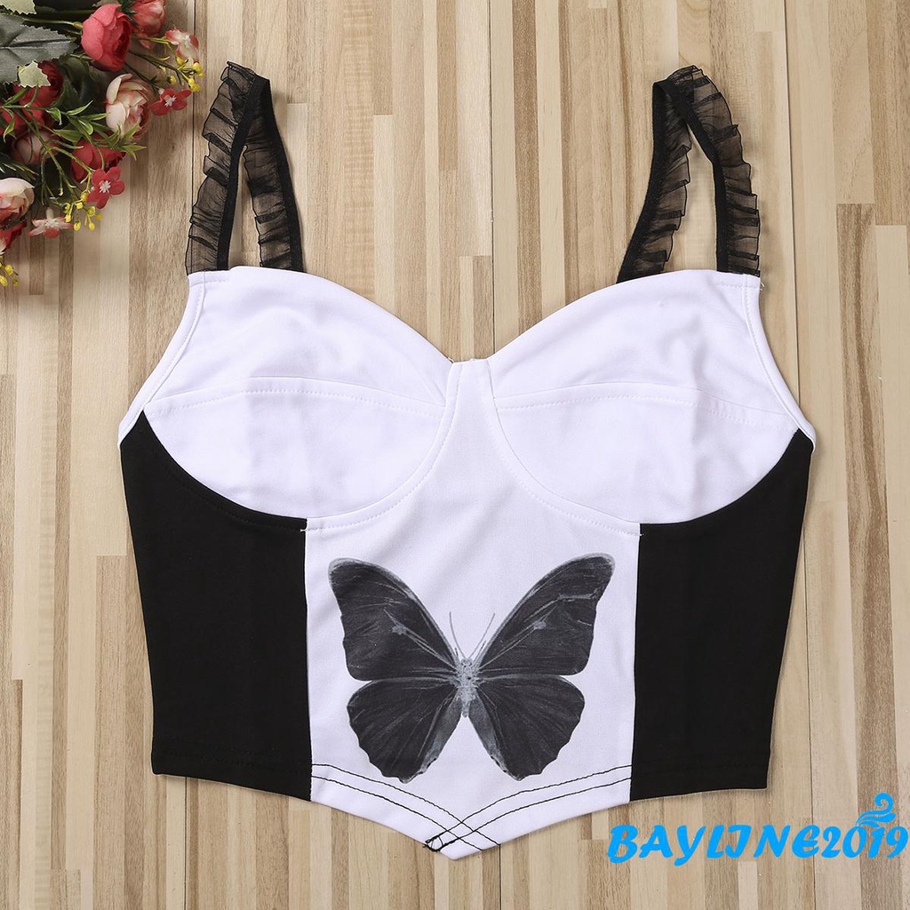 Áo Lửng Hai Dây Phối Lưới Xuyên Thấu Quyến Rũ Dành Cho Nữ