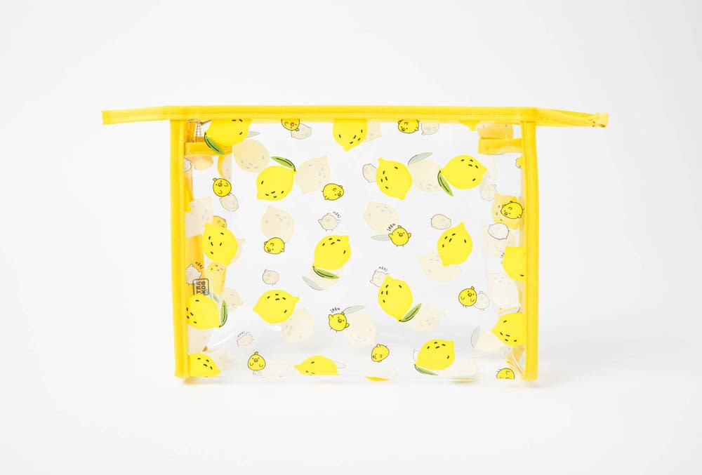 Túi Nhựa PVC Trong Suốt ARTBOX Hàn Quốc Hoạ Tiết Quả Chanh Dùng Đựng Đồ Dùng Tiện Lợi