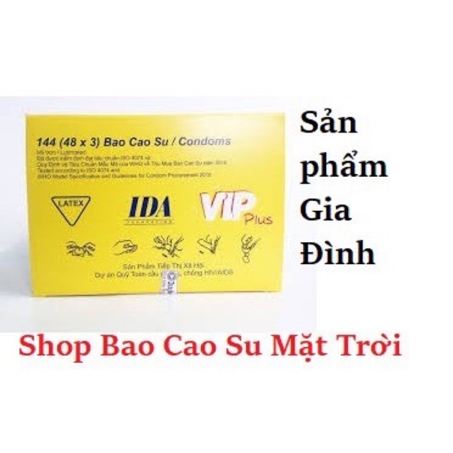 Bao cao su Vip Plus (hộp 144 chiếc)