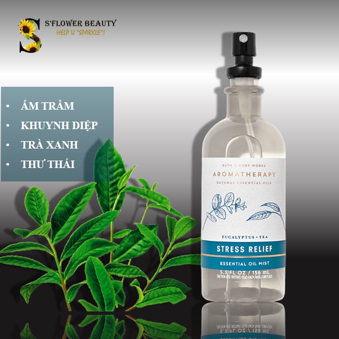 2020 |✨BST Thư Giãn | Xịt Thơm - Xịt Gối Bath & Body Works Aromatherapy Essential Oil Mist - Stress Relief | Sleep