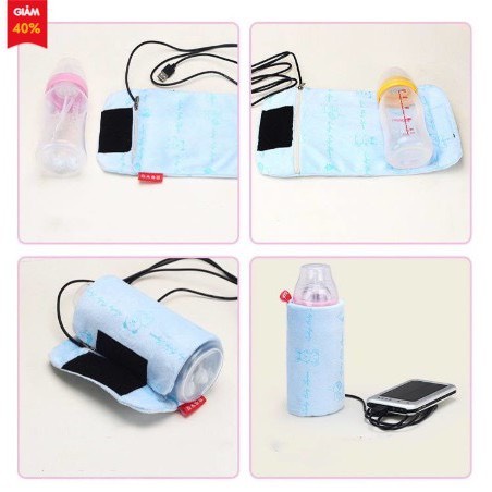 Túi ủ bình sữa thông minh có cáp sạc USB tiện lợi - B53