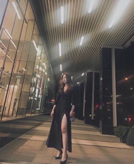 Đầm maxi chấm bi