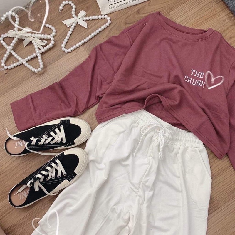 Sét áo croptop The crush +quần TC12