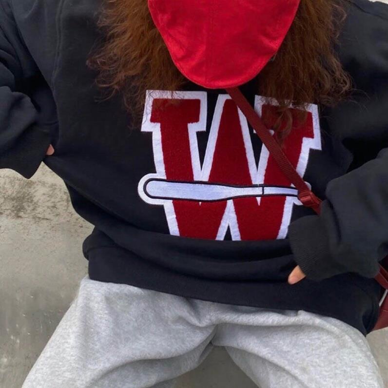 Set Bộ Áo Nỉ Sweater W Quần Bom Ulzzang Unisex Nam Nữ Siêu Hot(Hàng Sẵn)