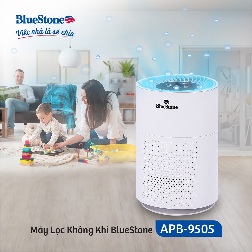 [Mã ELBLUEWL5 giảm 10% đơn 500K] Máy Lọc Không Khí BlueStone APB-9505- Công suất 38W- Diện Tích Lọc Đến 20m2