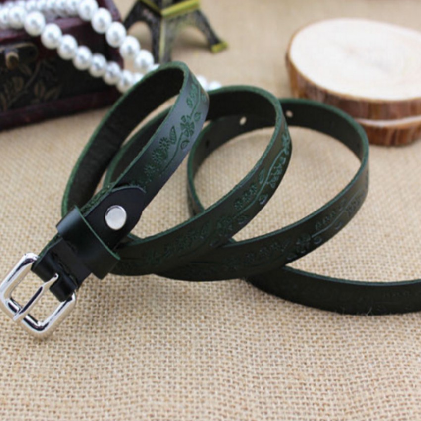 Thắt lưng nữ da thật dập họa tiết Đồ Da Thành Long 203810 Tặng 01 móc khóa hồ lô [SKM] | BigBuy360 - bigbuy360.vn