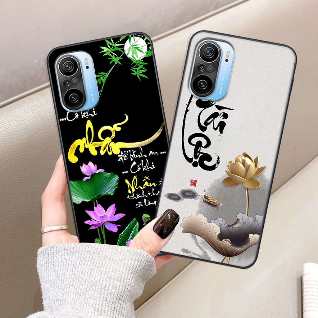 Ốp lưng Xiaomi REDMI K40 in hình chữ tài chữ lộc, Cha Mẹ, bình an SIÊU ĐẸP