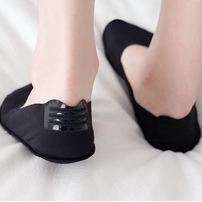 Tất Lười Trơn Màu Dưới Mắt Cá Chân Slipon Mang giày thể thao Giấu Vô Hình Phong cách Ulzzang Vớ ẩn Nữ Cotton